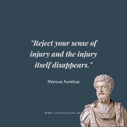 "Reject your sense of injury and the injury itself disappears." — Marcus Aurelius Quote